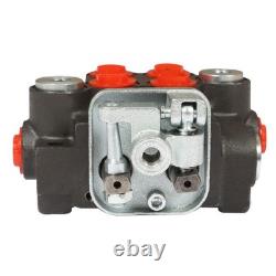 3600 PSI 11 GPM 2 Spool Hydraulic Directional Control Valve BSPP+Conversion Plug