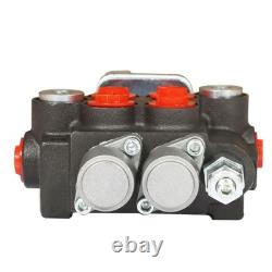 3600 PSI 11 GPM 2 Spool Hydraulic Directional Control Valve BSPP+Conversion Plug
