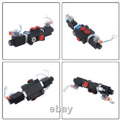 3600 PSI 13 GPM 1 Spool Solenoid 12V DC Hydraulic Control Valve Double Acting