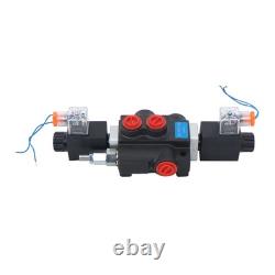 3600 PSI 13 GPM 1 Spool Solenoid 12V DC Hydraulic Control Valve Double Acting