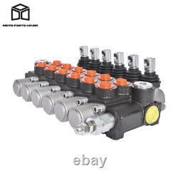 3600 PSI 6 Spool Hydraulic Control Valve Double Acting 13 GPM SAE Ports
