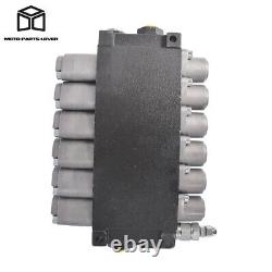 3600 PSI 6 Spool Hydraulic Control Valve Double Acting 13 GPM SAE Ports