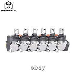 3600 PSI 6 Spool Hydraulic Control Valve Double Acting 13 GPM SAE Ports