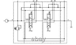 39,5 GPM (150L) Hydraulic Sectional Control Valve with 1 Lever, 1 BSP