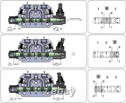 39,5 GPM (150L) Hydraulic Sectional Control Valve with 1 Lever, 1 BSP