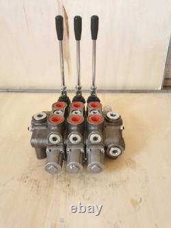 39,5 GPM (150L) Hydraulic Sectional Control Valve with 3 Levers, 1 BSP