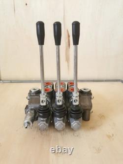 39,5 GPM (150L) Hydraulic Sectional Control Valve with 3 Levers, 1 BSP