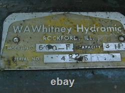 3HP WHITNEY Hydraulic Pump 3ph/220/480 withTank, Valves, Dualfoot control