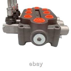 3Spool 25GPM 3000PSI Monoblock Hydraulic Directional Control Valve Double Acting