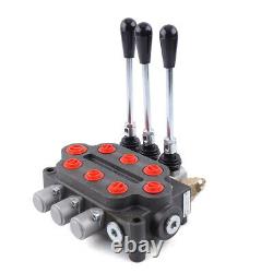 3Spool Hydraulic Directional Control Valve Double Acting 25 GPM 3000 PSI 90L/min