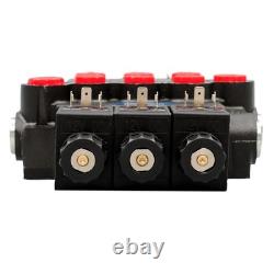 3Spool Solenoid 12V DC Hydraulic Control Valve Double Acting 13 GPM 3600PSI