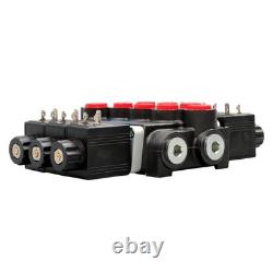 3Spool Solenoid 12V DC Hydraulic Control Valve Double Acting 13 GPM 3600PSI