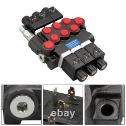 3Spool Solenoid 12V DC Hydraulic Control Valve Double Acting 13 GPM 3600PSI