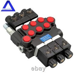 3 Spool, 13 GPM, Hydraulic Monoblock Solenoid Directional Control Valve 12V DC