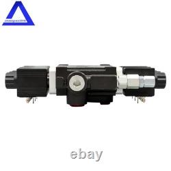 3 Spool, 13 GPM, Hydraulic Monoblock Solenoid Directional Control Valve 12V DC