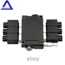 3 Spool, 13 GPM, Hydraulic Monoblock Solenoid Directional Control Valve 12V DC