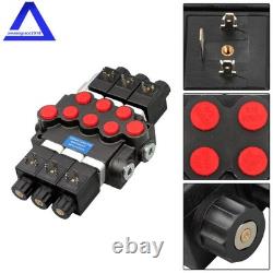 3 Spool, 13 GPM, Hydraulic Monoblock Solenoid Directional Control Valve 12V DC