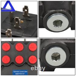 3 Spool, 13 GPM, Hydraulic Monoblock Solenoid Directional Control Valve 12V DC