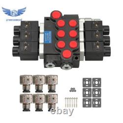 3 Spool 13 GPM Solenoid 12V DC Hydraulic Control Valve Double Acting 3600 PSI