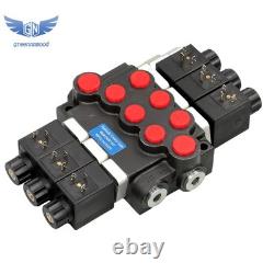 3 Spool 13 GPM Solenoid 12V DC Hydraulic Control Valve Double Acting 3600 PSI