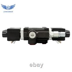 3 Spool 13 GPM Solenoid 12V DC Hydraulic Control Valve Double Acting 3600 PSI
