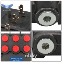 3 Spool 13 GPM Solenoid 12V DC Hydraulic Control Valve Double Acting 3600 PSI