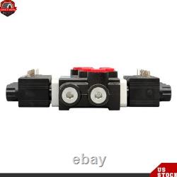 3 Spool 13 GPM Solenoid Hydraulic Control Valve Double Acting 3600 PSI 12V DC