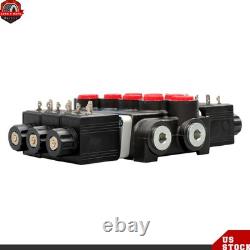3 Spool 13 GPM Solenoid Hydraulic Control Valve Double Acting 3600 PSI 12V DC