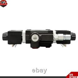 3 Spool 13 GPM Solenoid Hydraulic Control Valve Double Acting 3600 PSI 12V DC