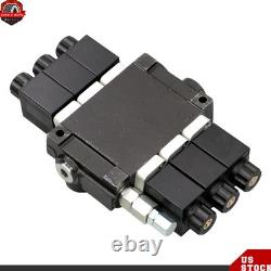 3 Spool 13 GPM Solenoid Hydraulic Control Valve Double Acting 3600 PSI 12V DC