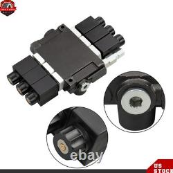 3 Spool 13 GPM Solenoid Hydraulic Control Valve Double Acting 3600 PSI 12V DC