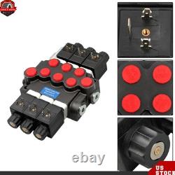 3 Spool 13 GPM Solenoid Hydraulic Control Valve Double Acting 3600 PSI 12V DC