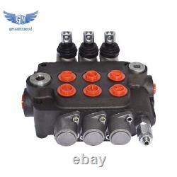 3 Spool 21 GPM Hydraulic Monoblock Double Acting Control Valve SAE Ports