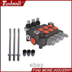 3 Spool 21 GPM Hydraulic Monoblock Double Acting Control Valve SAE Ports NEW