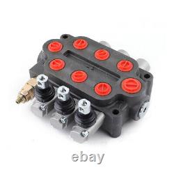 3 Spool 25GPM Hydraulic Control Valve Tractors Double Acting 3000PSI 20 Mpa USA