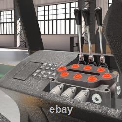 3 Spool 25 GPM Double Acting Hydraulic Valve Hydraulic Control Valve