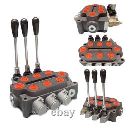3 Spool 25 GPM Double Acting Hydraulic Valve Hydraulic Control Valve