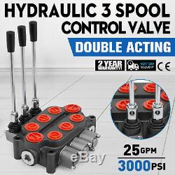3 Spool 25 GPM Hydraulic Control Valve RD532CCCAAA5A4B1 NPT Ports 3000 PSI