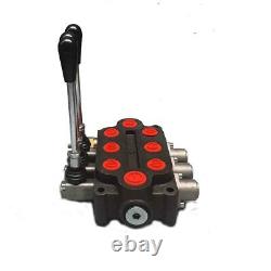 3 Spool 25 GPM Hydraulic Directional Control Valve Tractor Loader Double Acting