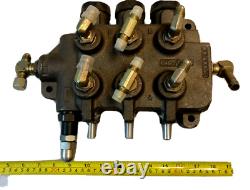 3 Spool, 6 Way Hydraulic Control Valve, Manifold, P/n 120553