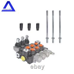 3 Spool Hydraulic Control Valve Double Acting 13 GPM 3600 PSI SAE Ports