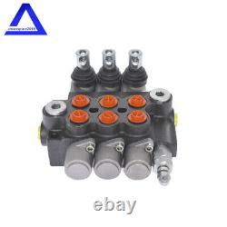 3 Spool Hydraulic Control Valve Double Acting 13 GPM 3600 PSI SAE Ports