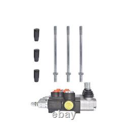 3 Spool Hydraulic Control Valve Double Acting 13 GPM 3600 PSI SAE Ports