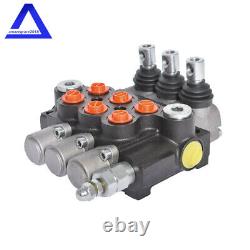 3 Spool Hydraulic Control Valve Double Acting 13 GPM 3600 PSI SAE Ports