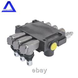 3 Spool Hydraulic Control Valve Double Acting 13 GPM 3600 PSI SAE Ports