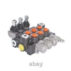 3 Spool Hydraulic Control Valve Double Acting 13 GPM 3600 PSI SAE Ports