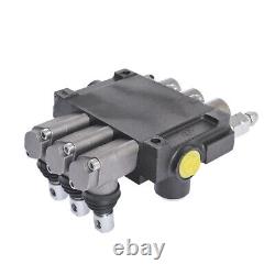 3 Spool Hydraulic Control Valve Double Acting 13 GPM 3600 PSI SAE Ports