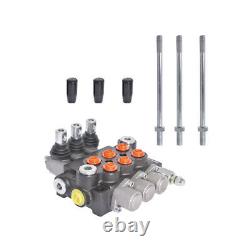 3 Spool Hydraulic Control Valve Double Acting 13 GPM 3600 PSI SAE Ports