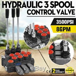 3 Spool Hydraulic Control Valve MB31BBB5C1 8 GPM 8 SAE Ports Enclosed Motors