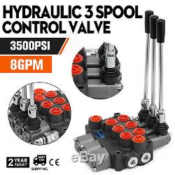 3 Spool Hydraulic Control Valve MB31BBB5C1 8 GPM Log Splitters 3500 PSI Motors